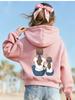 Kız Çocuk Sonbahar/Kış Kapüşonlu Sweatshirt, Uzun Kollu Günlük Kazak, Normal Kesim, Ebeveyn ve Çocuklar İçin Eşleşen Sweatshirtler