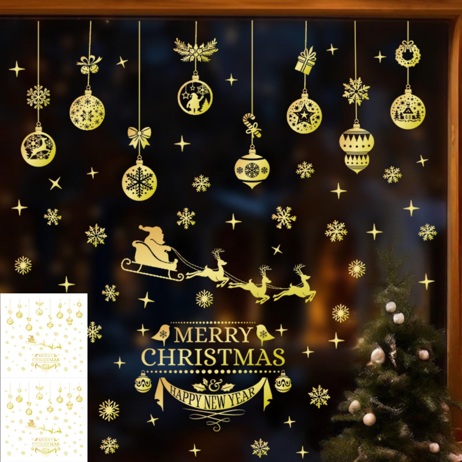 

Съемные статические наклейки на окна - Многоразовые наклейки на окна без остатка для сезонного и делового декора One Size