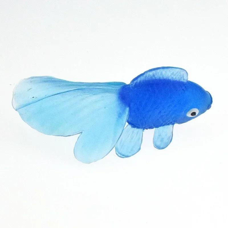 10Pcs Children's Gift Soft Rubber Goldfish Toy Bathing Toy Goldfish Model Children’s Fun Toy Swimming Beach Toy Home Accessories