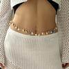 Colorful Painted Shells Belly Chain for Women Sexy Imitation Pearl Starfish Conch Fish Pendant Waist Chain Summer Bikini Jewelry