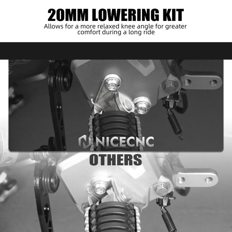 For 2019-2024 Yamaha Tenere 700 XTZ700 Footrests Footpeg Lowering Brackets for Yamaha Tenere 700 Rally 20-24 Tenere 700 WR 2022