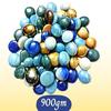 900gm Flat Round Marbles Mix Milky Decorative Stone for Decorative Stone Fountain, Vase Fillers, Party Table Scatter, Wedding, Decoration Beads