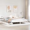 Solid Wood Bed without Mattress White 200x200 cm Pine Wood