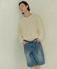 SALON DE SEOUL Unisex Belted Bermuda Denim Pants - Blue