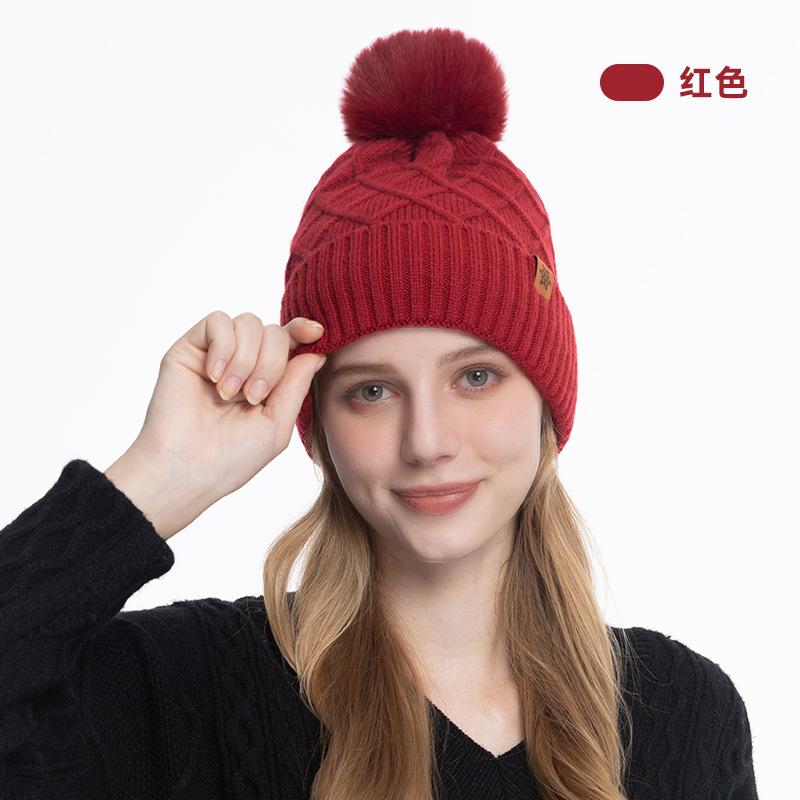 Winter Men's Knitted Hat, Fleece Cold-proof Wool Warm Fashion Pullover Hat European and American Winter, Knitted Hat