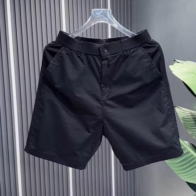 Summer Fashion Versatile Solid Color Simple Casual Pants Thin Fit Straight Leg Youth Shorts