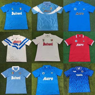 Vintage Napoli Jersey 88-89 Commemorative Edition 10 Maradona Football Short Sleeve Classic 90-91 Napoli