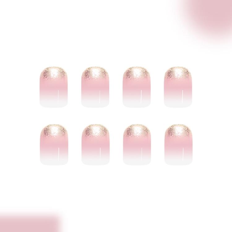 24Pieces French Styles False Nail Glitters White Tip Press On Nail Salon Quality At Home For Wedding Party Daily Use