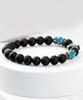 Shoveoff C24Svb-1013 Handmade Natural Stone Turquoise Onyx Matte Bracelet