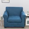 Couchbezug im Kunstleder-Look Stretch Einzelsofa Sessel Überwurf Möbelbeschützer Weich mit elastischem Boden Sesselbezug