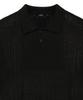 IL CORSO Essential Cable Collar Short Sleeve Knit Black Iesw5E502Bk
