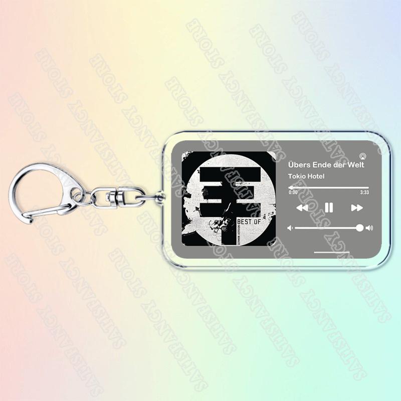 Portachiavi Musicali Tokio Hotel per Donne Accessori Borsa Automatico Schrei Monsoon Tom Bill Kaulitz Canzoni Portachiavi Gioielli Regali per Fan