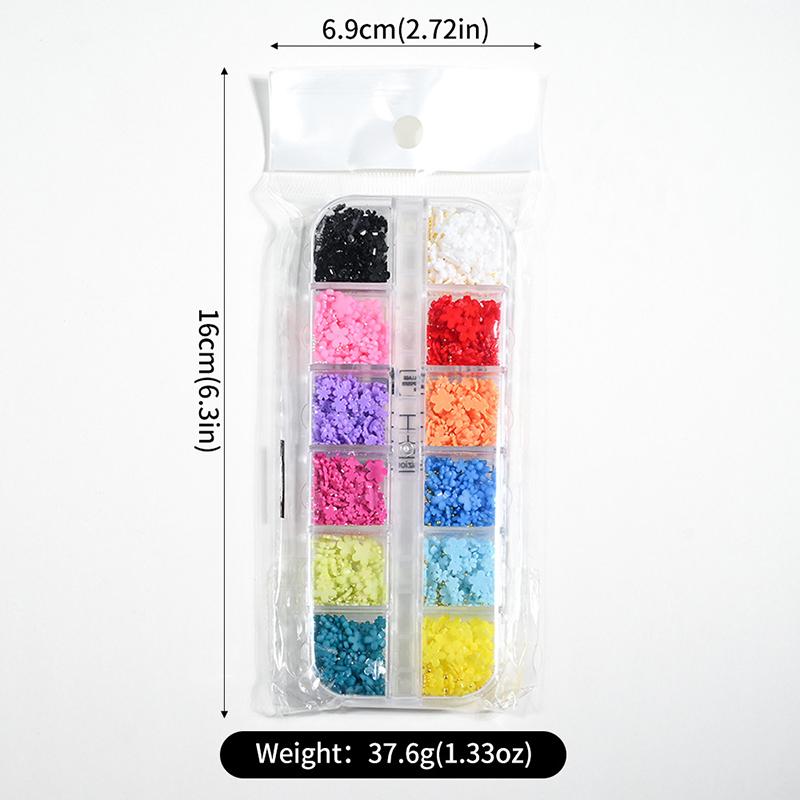 3D Flower Nail Art Decor Charms Set Glitter Rhinestones Mixed Colors Assorted Sizes for DIY Nail Art Party Makeup Use