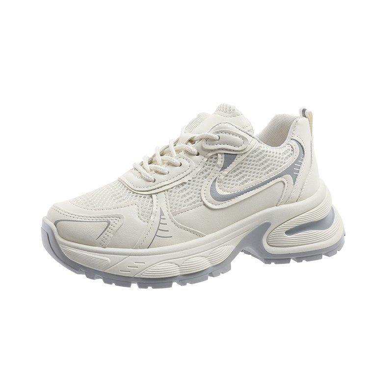 Mesh Color Matching Breathable Dad Shoes Summer New Campus Versatile Casual Women's Shoes Thick-soled Heightening Sports Shoes