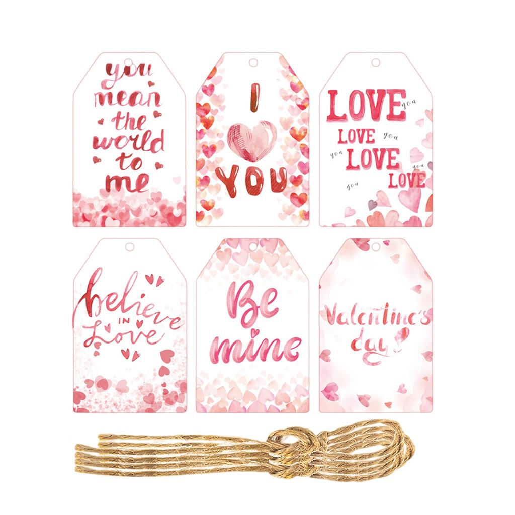 60 Pieces Valentine's Day Gift Gift Props, Pendants, Gift Tags, Heart-shaped Ornaments, Party Supplies