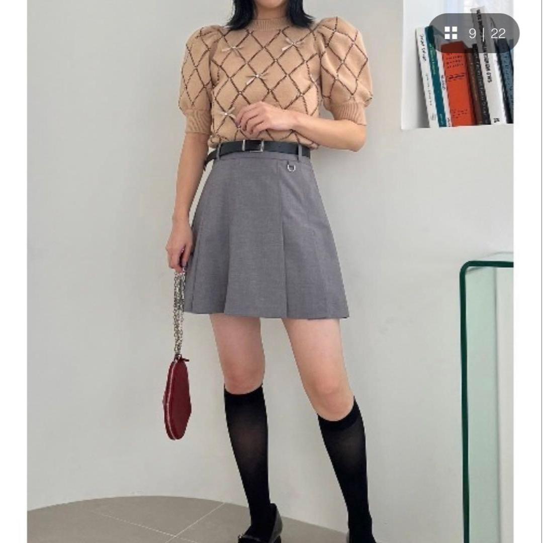 Lilybrown Belted Tuck Pleated Skirt Shorts