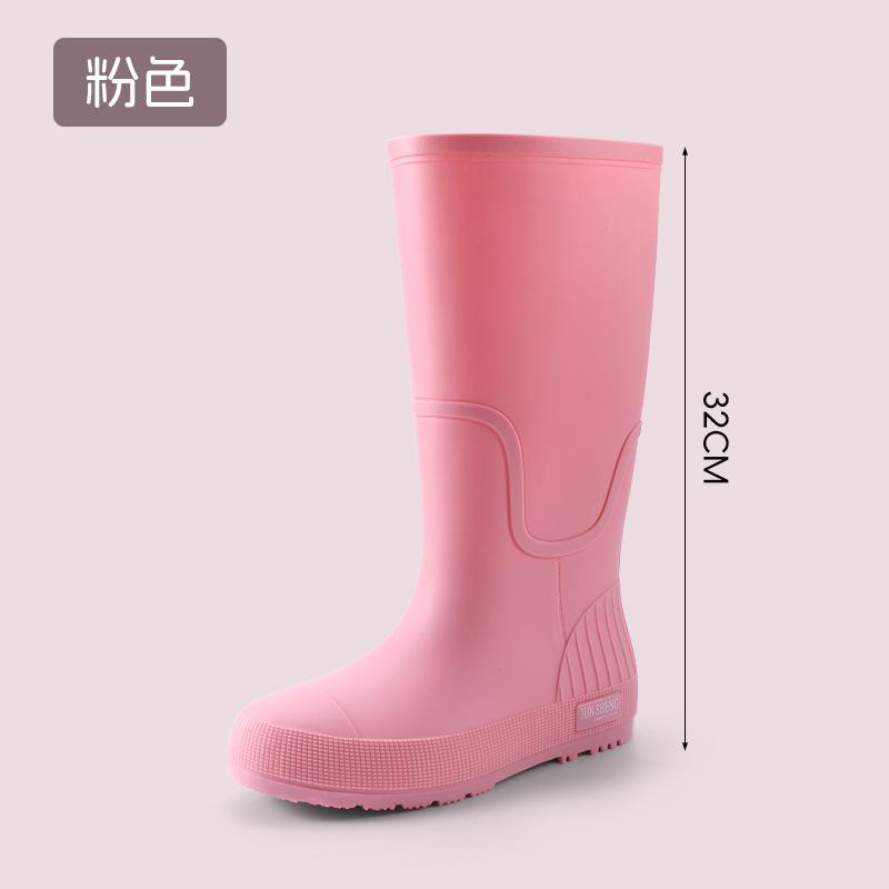 Tall Tube Fashion Rain Shoes Female Adult Water Boots Long Tube Waterproof Non-slip Outdoor Rainforest Boots