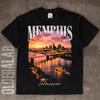 Memphis River Skyline Halftone PNG Design | Tennessee DTF Transfer (Digital Download)