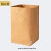 Large Waterproof Washable Kraft Paper Storage Bag for Refrigerator or Desktop Organization, Thickened for Durability, Flower Pot Cover
