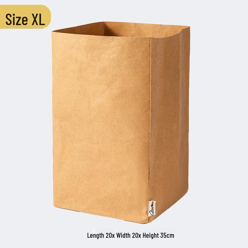 Large Waterproof Washable Kraft Paper Storage Bag for Refrigerator or Desktop Organization, Thickened for Durability, Flower Pot Cover