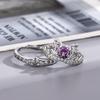 Modische Offene Lila Diamant Partnerringe Elegantes Liebesversprechen Passende Ringe Für Männer Und Frauen Stilvoller Schmuck Geschenk