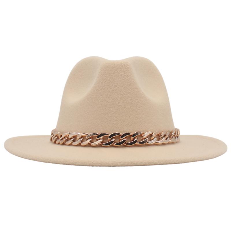 Acrylic Chain Men'S And Women'S Multi-Colored Stage Hat Woolen Felt Hat Jazz Top Hat Hat