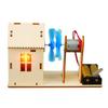 Pädagogisches Windkraftgenerator-Modellset Für den Schul-Naturkundeunterricht Einfacher handgefertigter Aufbau Mit LED-Anzeige