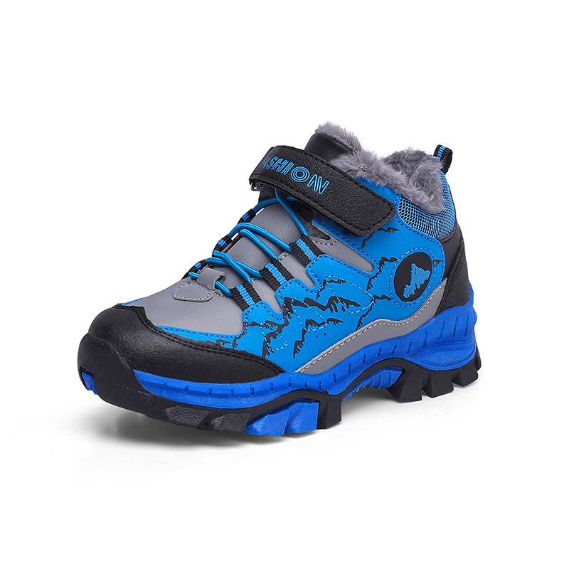 

Детская хлопковая обувь зимняя флисовая утепленная зимняя спортивная обувь для мальчиков и девочек средняя и старшая детская обувь для активного отдыха нескользящая походная обувь оптом 35