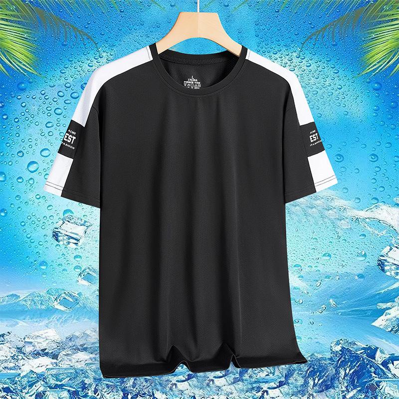 Outdoor Short Sleeved Men s Round Neck T-shirt Men s Summer Men s Half Sleeved Shirt Versatile T-shirt Men s T-shirt 2XL чёрный