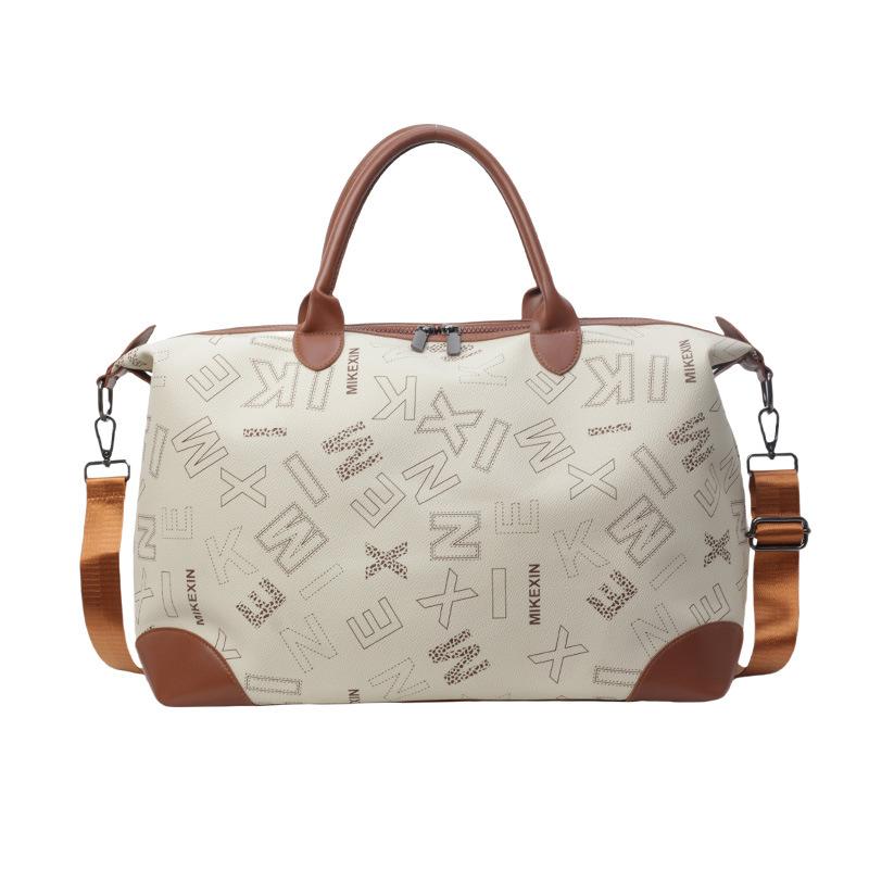 New large-capacity pu premium travel bag business travel bag women's fashion simple storage messenger fitness bag