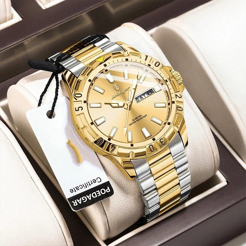 Top Brand Waterproof Fashion New Men's Double Calendar Watch Super Luminous Watch