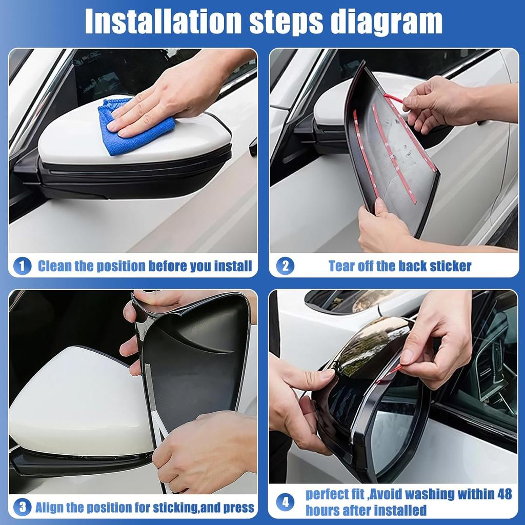 KUNGKIC For 2023 2024 2025 Subaru Crosstrek Car Side Rearview Mirror Covers Outer Protect Decorate Exterior Decoration Accessories ABS (Carbon Fiber