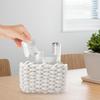 Set Of 2 Cotton Rope Woven Basket Set Soft Textured Storage Solution For Toy Magazines Bathroom Essential