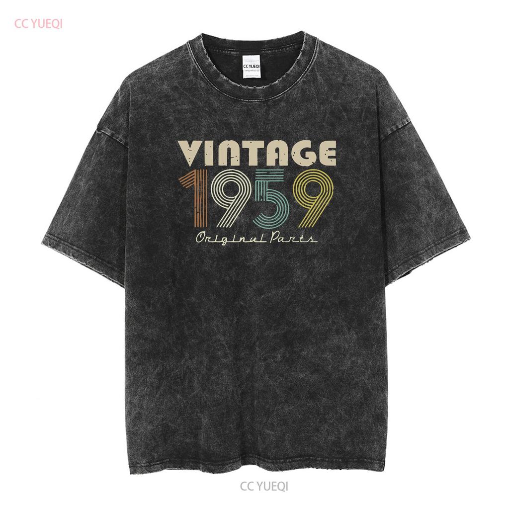 Vintage Original 1959 Birthday S Premium T Shirt vintage Washed fashion Top For Everyday Wear Stylish homme Stretched Versatile