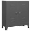 Storage Chest Industrial Style Anthracite 90 x 40 x 100 cm Steel