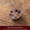 Xiangyun Copper Aromatherapy Incense Burner - Hollow Lotus Design, Three-Legged with Porous Baolian Lantern and Boshan Style.