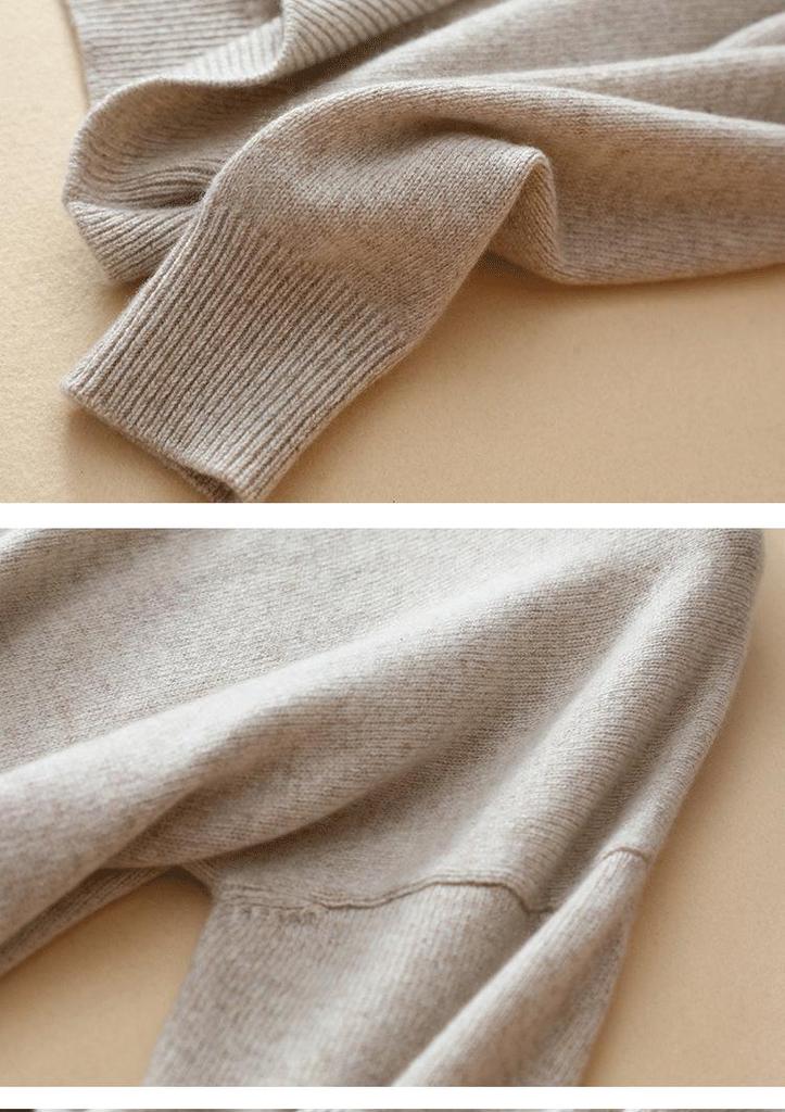 2026 Autumn/Winter Women's Marled Romantic Colors Half-High Collar Loose Cashmere Sweater