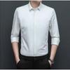 Autumn New Men's Dark Placket Long-sleeved Shirt
