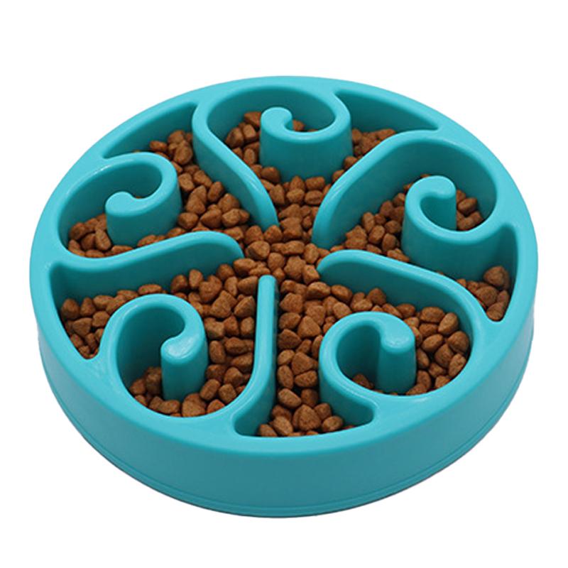 Dog food anti tipping Pet Dog Slow Feeder Bowl Fun Non Slip Anti-Gulping Slower Food Feeding Dishes Eco pet supplies