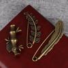 Large Brooches Twig Feather Decoration Vintage Bronze Brooch Sweater Scarf Buckle Cardigan Suit Big Pin