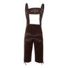 Mens Oktoberfest Costume Munich Beer Festival Overalls Brown Black Suspender Outfit