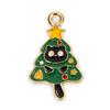 10 PCs Zinc Based Alloy Christmas Charms Gold Color Cat Animal Enamel Snowman Pendants For DIY Necklace Earrings Jewelry Making