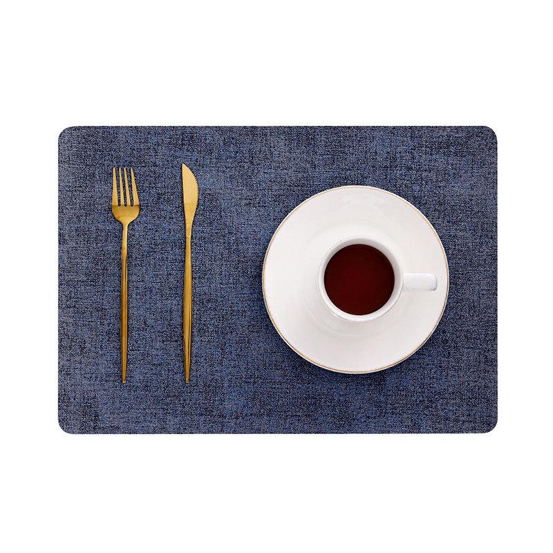 Leather placemat ins wind cloth pattern creative placemat waterproof and oil-proof table mat Nordic style western food pressure insulation mat