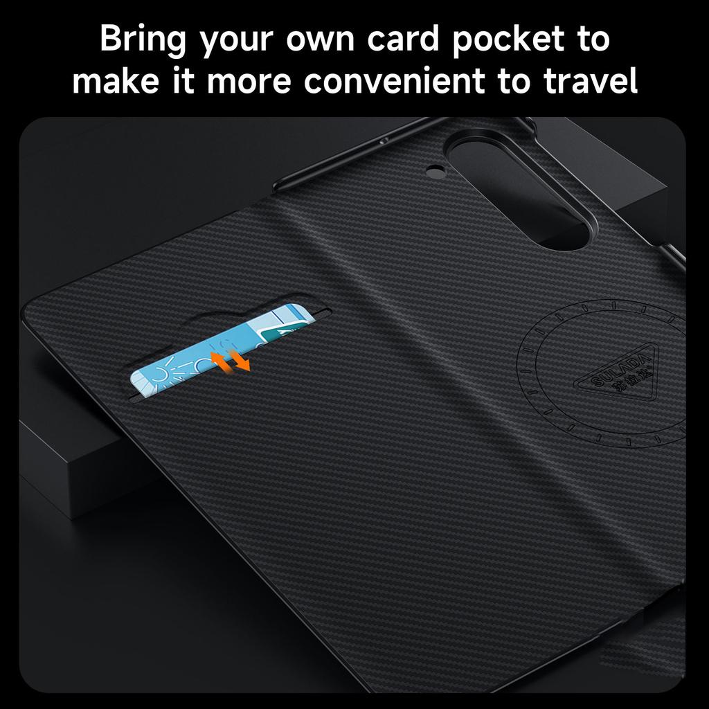 SULADA For Samsung Galaxy Z Fold5 5G Case Leather Flip Phone Cover with Card Slot