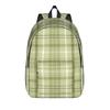 Zaino Classico Tartan Verde Foglia con Tasca per Scuola Superiore Lavoro Daypack per Uomo Donna College Borse in Tela