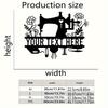 Custom Made Metal Sign Sewing Machine Silhouette Wall Art Home Door Outdoor Party Decor
