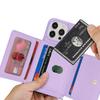 For iPhone 14 Pro Max Case Card Holder Wallet Leather+TPU Crossbody Phone Cover with Ring Kickstand