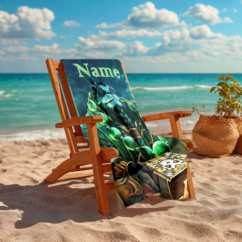 Personalized customized proof beach towel with World of Warcraft pattern - soft, absorbent,quick-drying,perfect swimming,camping&bathing