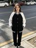 Autumn Winter Trendy Unisex Baseball Jacket: Japanese Style Loose Drop Shoulder Hoodie Cardigan