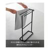 Yamazaki Jitsugyo Towel Hanger Black W36.5 x D14.4 x H61.2cm Tower Towel Bath Mat Clothes Drying Slim Design 10550